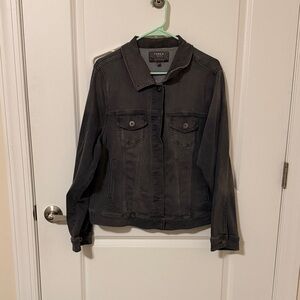 torrid Black Washed Denim Jacket